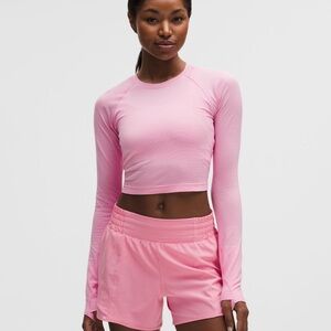 lululemon athletica swiftly tech cropped long sleeve 2.0